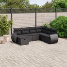 Loungetuinset van zwart materiaal en gepoedercoat staal met afmetingen - Zwart / Zonder tafel - Tuinsets