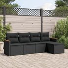 Loungetuinset van zwart materiaal en gepoedercoat staal met ideale afmetingen - Zwart / Zonder tafel - Tuinsets