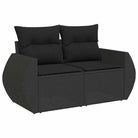 Loungetuinset van zwart materiaal en gepoedercoat staal met ruime afmetingen - Tuinsets