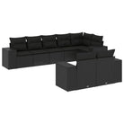 Loungetuinset van zwart materiaal met gepoedercoat staal afmetingen - Tuinsets