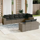 Loungetuinset van zwart materiaal met gepoedercoat staal afmetingen - Grijs / Zonder tafel - Tuinsets