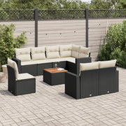 Loungetuinset van zwart materiaal met gepoedercoat staal volgens afmetingen - Tuinsets