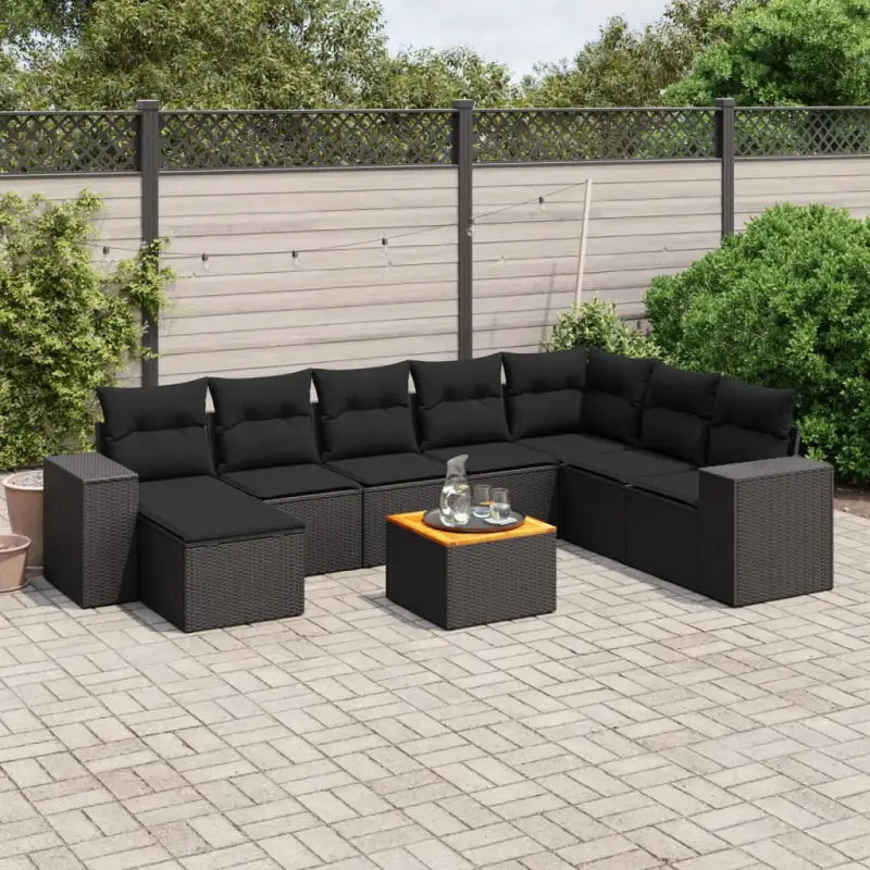 Loungetuinset van zwart materiaal met waterdichte tas en gepoedercoat staal - Tuinsets