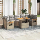 Loungezaal in grijs materiaal met gepoedercoat staal en comfortabele afmetingen - Beige en grijs / met opbergruimte