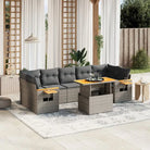 Loungezaal in grijs materiaal met gepoedercoat staal en comfortabele afmetingen - Tuinsets