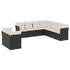 Loungezet met poly rattan en comfortabele zitervaring - Tuinsets
