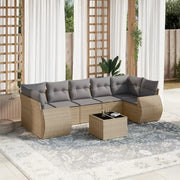 Loungezetel met beige materiaal en gepoedercoat staal afmetingen - Tuinsets