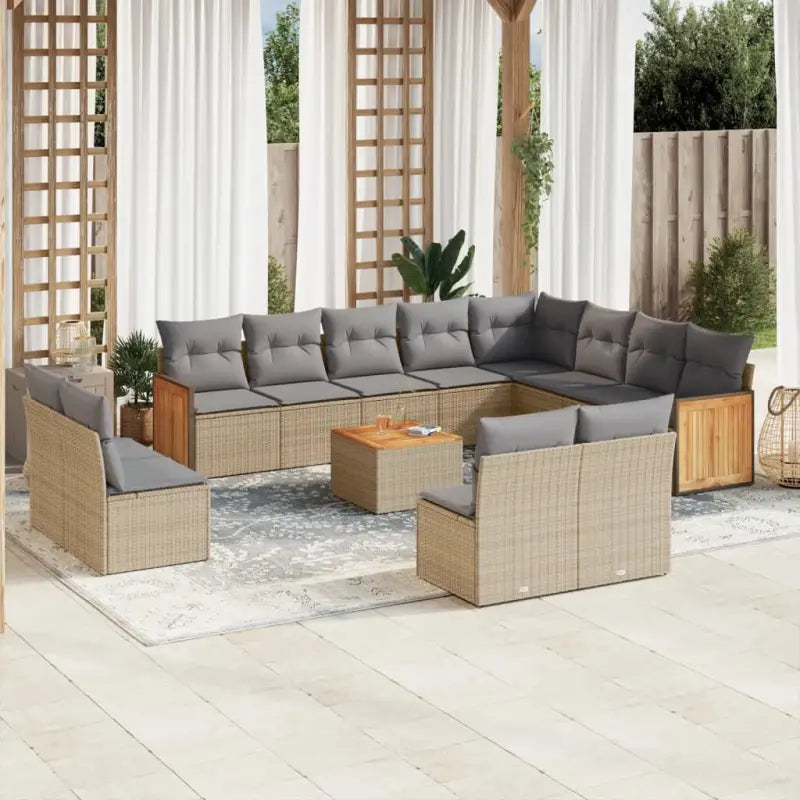 Loungezets met beige materiaal en waterdichte zak voor buitengebruik - Tuinsets
