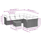 Loungezets met Poly Rattan en Gepoedercoat Staal voor Buitenruimtes - Tuinsets