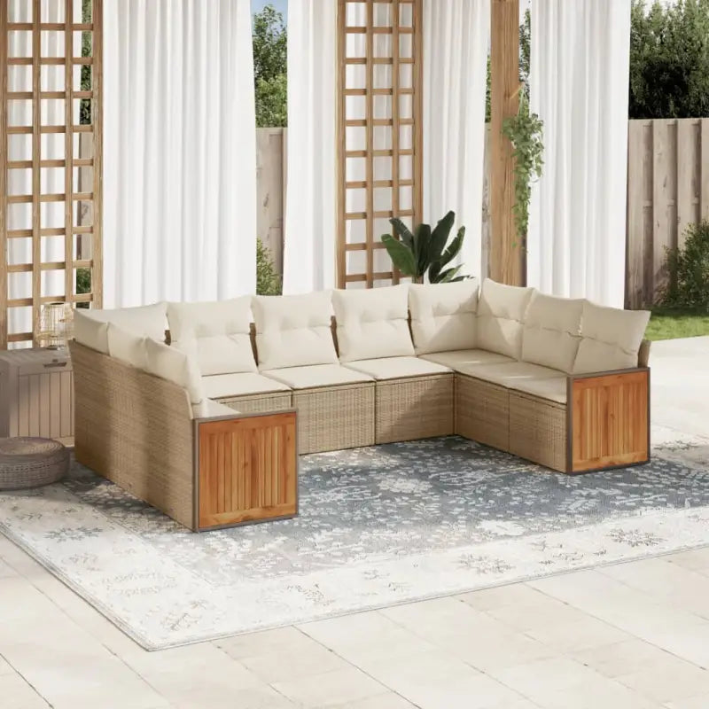 Loungezets met waterdichte zak en beige materiaal voor buitenplezier - beige en crèmekleurig / Zonder tafel - Tuinsets