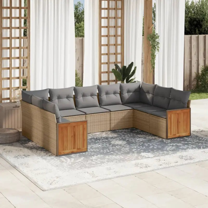 Loungezets met waterdichte zak en beige materiaal voor buitenplezier - Beige en grijs / Zonder tafel - Tuinsets