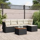 Loungezets voor tuin van zwart materiaal met gepoedercoat staal - Tuinsets