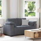 Loveseat bank voor een comfortabele zitervaring en stijlvolle ontspanning - Donkergrijs / 120 cm - Banken