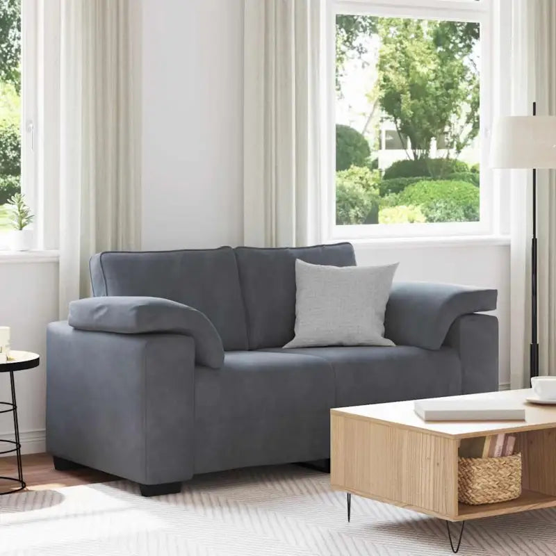 Loveseat bank voor een comfortabele zitervaring en stijlvolle ontspanning - Donkergrijs / 120 cm - Banken