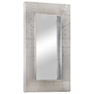 Luchtvaartspiegel met metalen afwerking en klinknageldetails - 80 x 50 cm / 1 - Spiegels