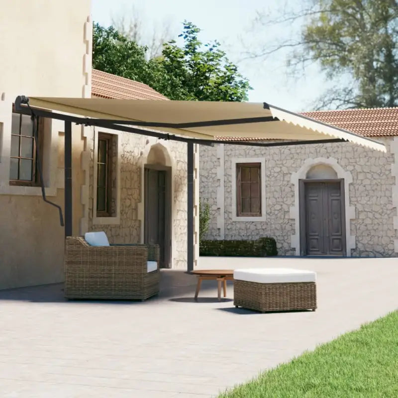 Luifelpaalset voor extra stabiliteit en schaduw op terras en tuin - Antraciet / 600 x 245 cm / 1 - Zonwering