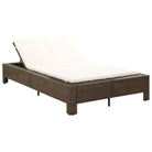 Luxe 2-persoons ligbed met poly rattan en gepoedercoat stalen frame - Bruin - Tuinbedden