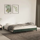 Luxe bedframe met multiplex lattenbodem en zachte fluwelen bekleding - Donkergroen / 160 x 200 cm / 25 cm - Bedden &
