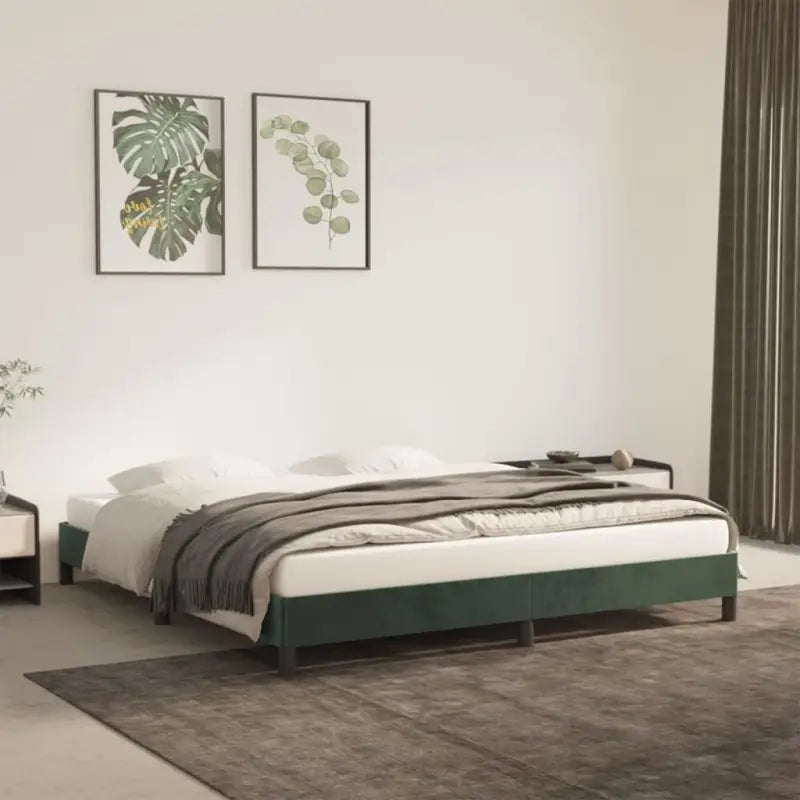 Luxe bedframe met multiplex lattenbodem en zachte fluwelen bekleding - Bedden & bedframes
