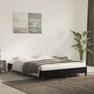 Luxe bedframe met multiplex lattenbodem en zachte fluwelen bekleding - Zwart / 140 x 190 cm / 25 cm - Bedden & bedframes