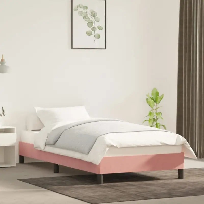 Luxe bedframe met multiplex lattenbodem en zachte fluwelen bekleding - Bedden & bedframes