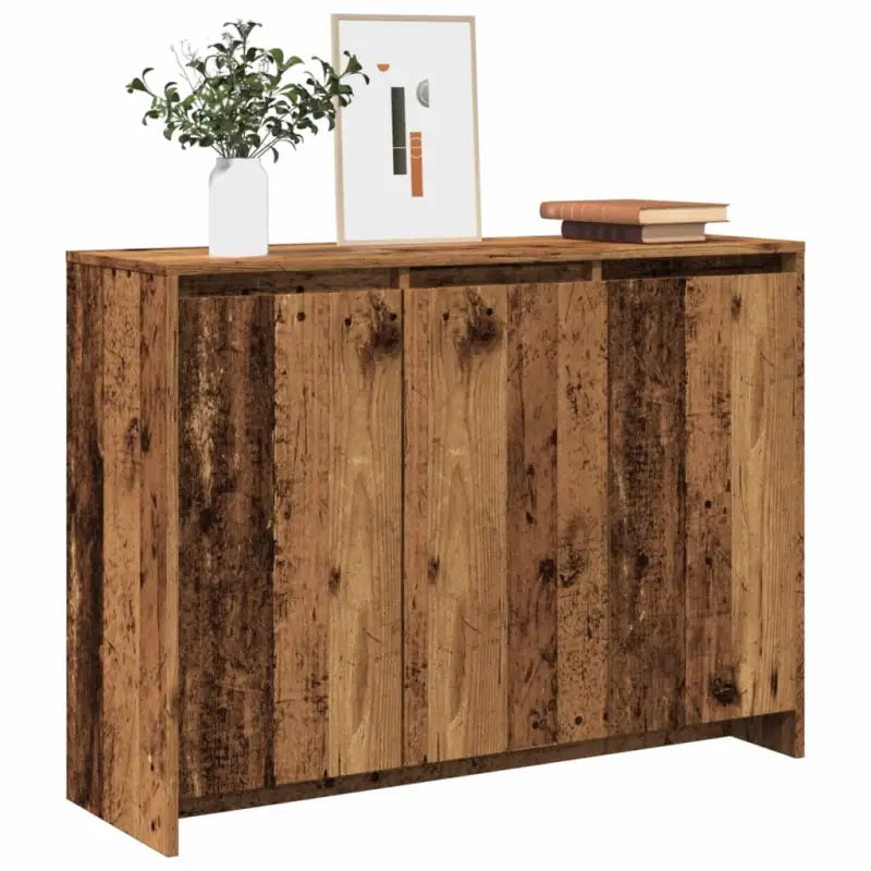 Luxe Dressoir met bewerkt hout voor praktische opbergruimte - Oud hout / 1 - Dressoirs & buffetkasten
