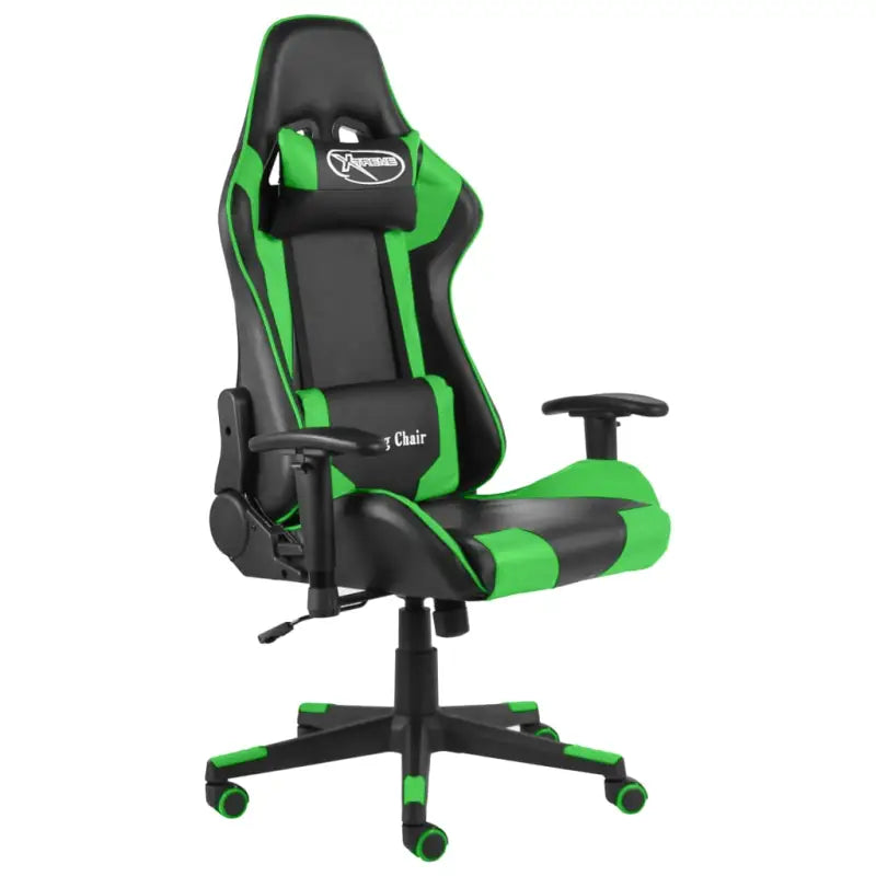 Luxe Gamingstoel met hoge rug voor comfortabel gamen en werken - Groen / 1 / Zonder voetensteun - Gamingstoelen