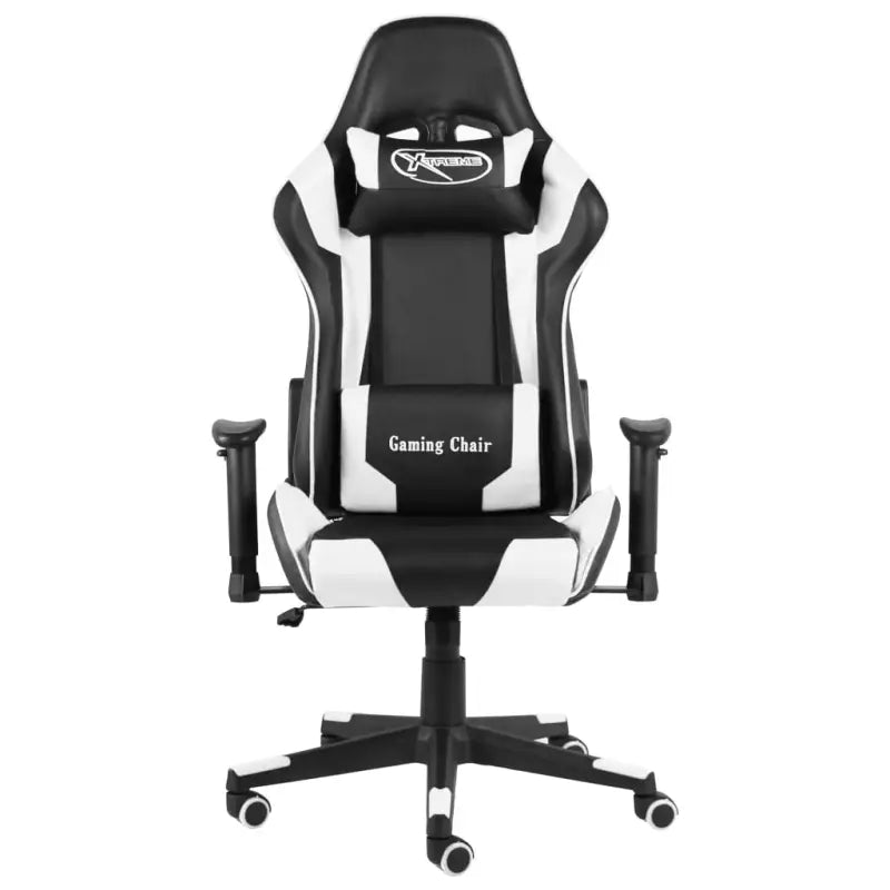 Luxe Gamingstoel met hoge rug voor comfortabel gamen en werken - Wit / 1 / Zonder voetensteun - Gamingstoelen