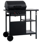 Luxe gasbarbecue met zijtafeltje voor gezellige tuinfeesten - Zwart - Barbecues
