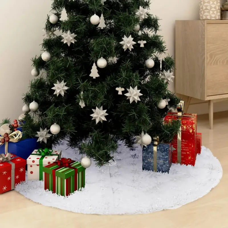 Luxe kerstboomrok met bont voor een warme kerstversiering - 122 cm / 1 - Kerstboomrokken