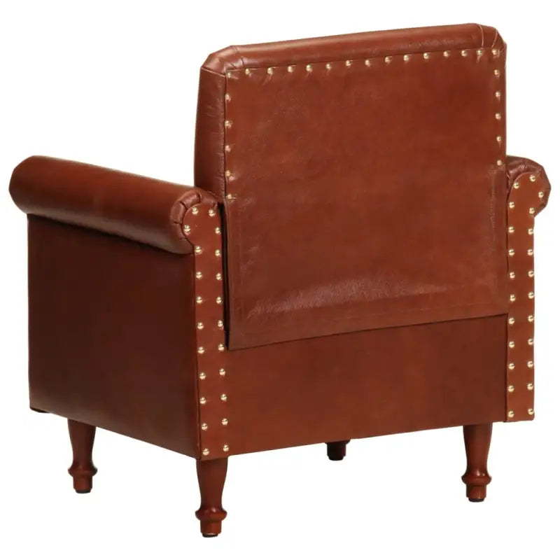 Luxe kuipstoel van echt geitenleer voor stijlvolle ontspanning - Fauteuils & Relaxfauteuils