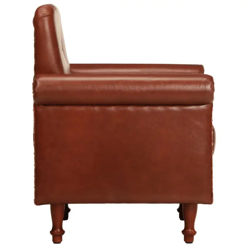 Luxe kuipstoel van echt geitenleer voor stijlvolle ontspanning - Fauteuils & Relaxfauteuils
