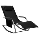 Luxe Ligbed van Textileen met Gepoedercoat Staal voor Buitenplezier - Zwart en grijs / 1 - Ligstoelen