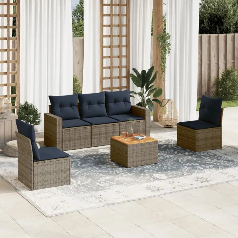 Luxe loungeset met gepoedercoated staal en waterdichte tas in grijs - Grijs - Tuinsets