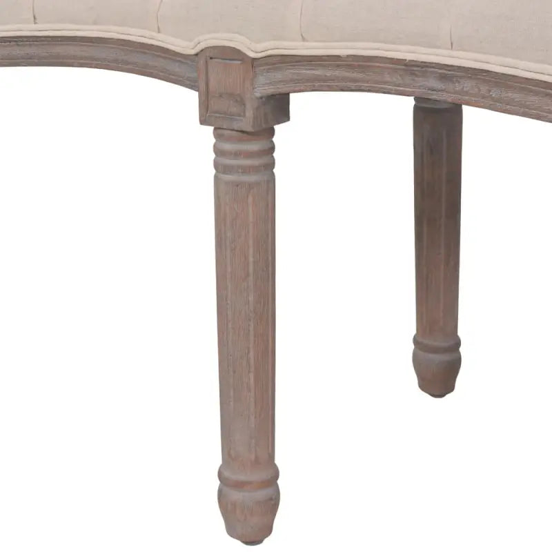 Luxe opbergbank met massief hout en antieke charme - Crèmewit / 59.1 x 15.7 x 18.9 in - Opberg- & halbankjes