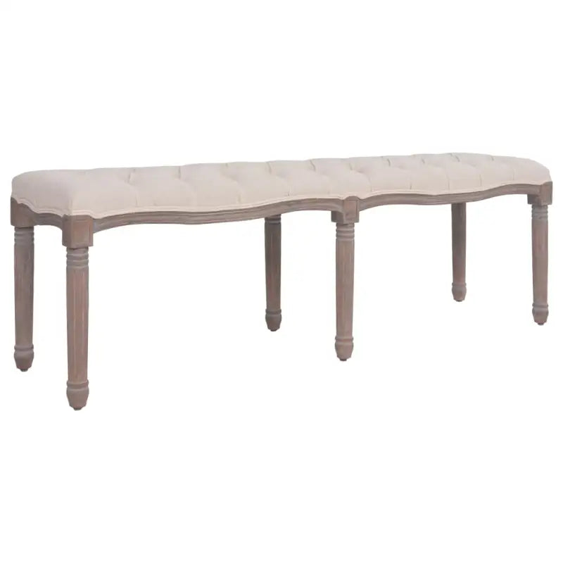 Luxe opbergbank met massief hout en antieke charme - Crèmewit / 59.1 x 15.7 x 18.9 in - Opberg- & halbankjes