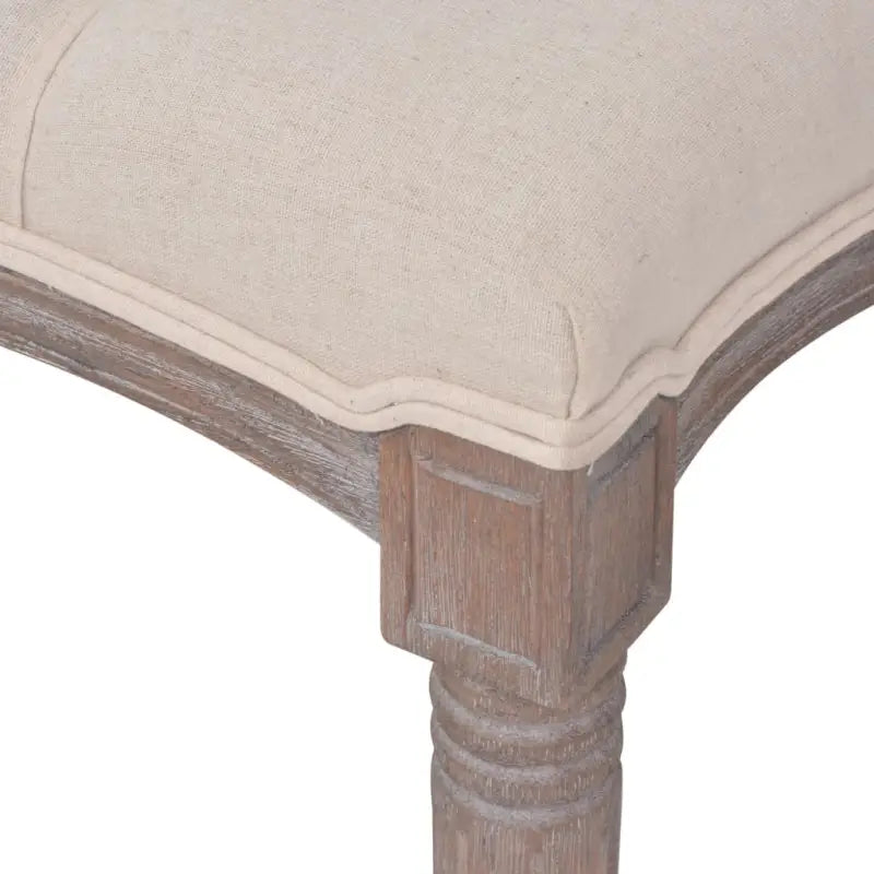 Luxe opbergbank met massief hout en antieke charme - Crèmewit / 59.1 x 15.7 x 18.9 in - Opberg- & halbankjes