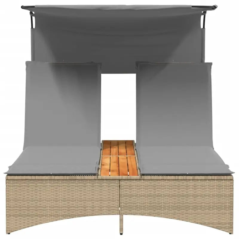 Luxe poly rattan ligbed voor een comfortabele zitervaring met wasbare hoes - Ligstoelen