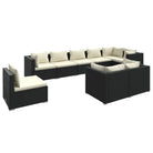 Luxe poly rattan tuinset met waterbestendig materiaal en diepe zitting - Tuinsets