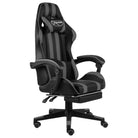 Luxe racestoel met kunstleren bekleding voor comfortabel gamen en werken - Grijs / 1 / Met voetensteun - Bureaustoelen
