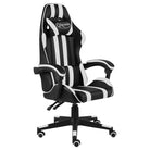 Luxe racestoel met kunstleren bekleding voor comfortabel gamen en werken - Wit / 1 / Zonder voetensteun - Bureaustoelen
