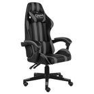 Luxe racestoel met kunstleren bekleding voor comfortabel gamen en werken - Grijs / 1 / Zonder voetensteun