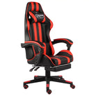 Luxe racestoel met kunstleren bekleding voor comfortabel gamen en werken - Rood / 1 / Met voetensteun - Bureaustoelen