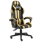 Luxe racestoel met kunstleren bekleding voor comfortabel gamen en werken - Goud / 1 / Zonder voetensteun - Bureaustoelen