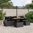 Luxe tuinkussen Set in zwart materiaal met gepoedercoat staal - Zwart / zonder opbergruimte - Tuinsets