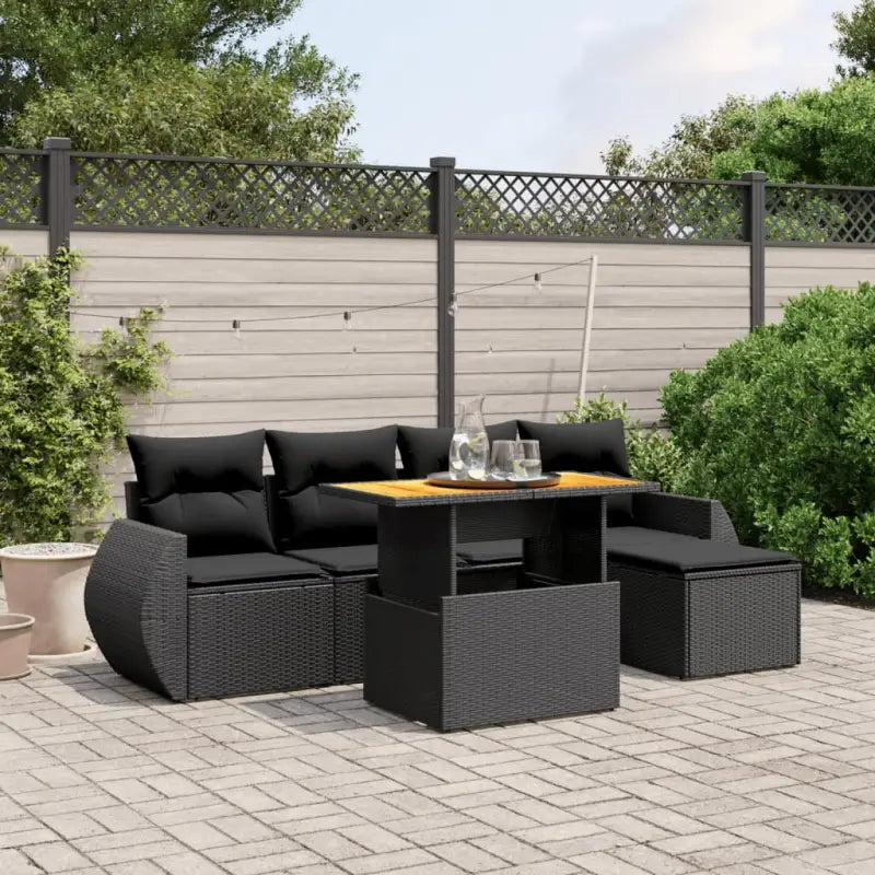 Luxe tuinkussen Set in zwart materiaal met gepoedercoat staal - Zwart / zonder opbergruimte - Tuinsets