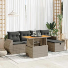 Luxe tuinkussen Set in zwart materiaal met gepoedercoat staal - Grijs / met opbergruimte - Tuinsets