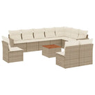 Luxe tuinset met beige materiaal en gepoedercoat staal afmetingen - Tuinsets