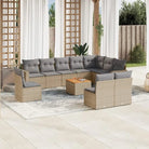 Luxe tuinset met beige materiaal en gepoedercoat staal afmetingen - beige mix en lichtgrijs - Tuinsets