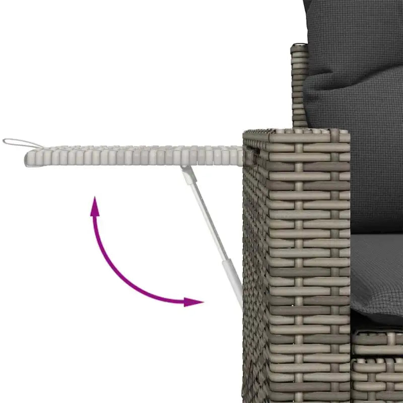 Luxe tuinset met grijs materiaal en gepoedercoat staal voor buitenplezier - Tuinsets